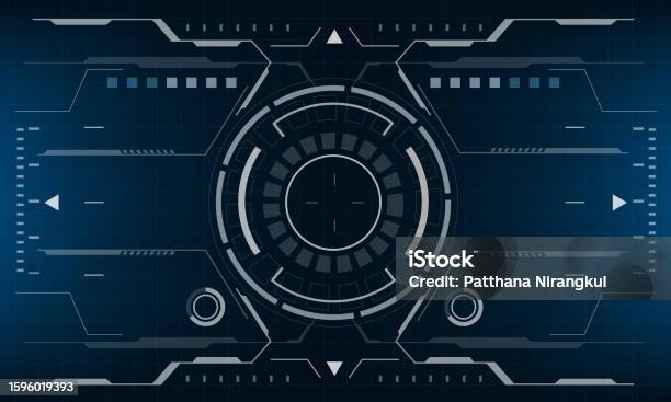 Hud Scifi Interface Screen View Blue Design Virtual Reality Futuristic ...