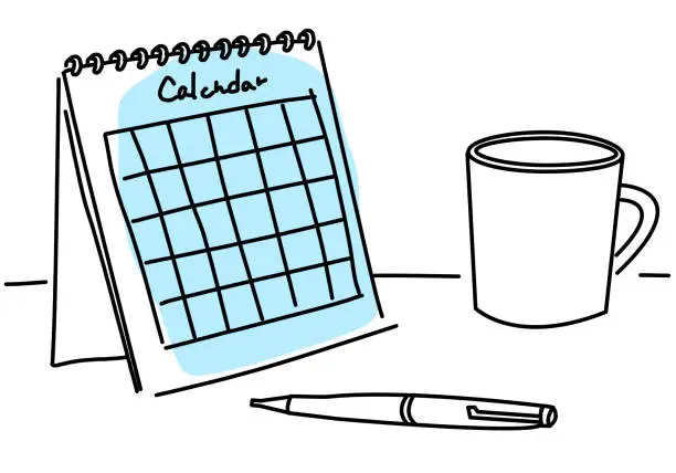 Vector illustration of calendar schedule adjustment image illustration