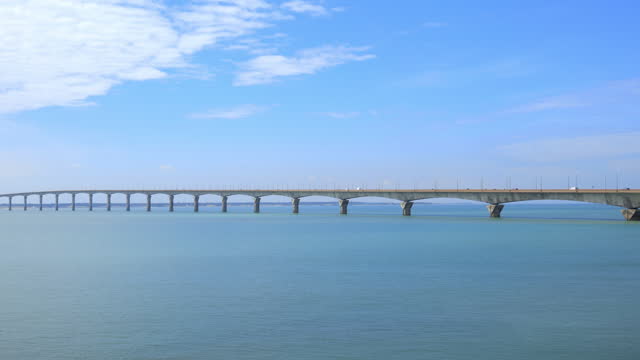 Pont de Ré bridge seen from La Rochelle coast