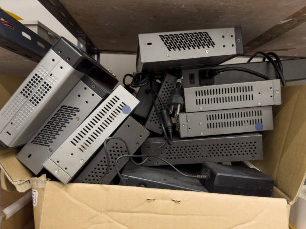 istock dangerous e-waste Recycling home appliances and electronics discarded in the recycling bin, sorting, disposal and recycling. Waste Electrical and Electronic Equipment Banner 1596050673