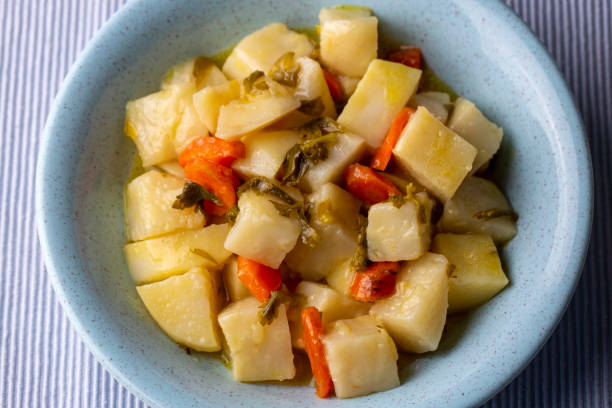 istock Turkish olive oil foods; celery (Turkish name; Zeytinyagli kereviz) 1596074131
