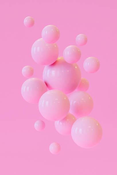 istock Pink Marbles Merge to Form Unique Design 1596105639