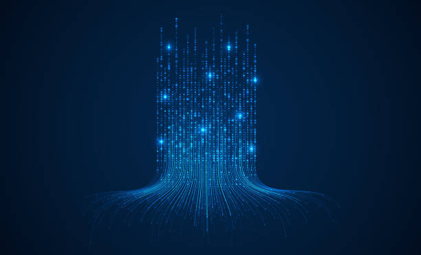 технологический бэкграунд. концепция визуализации больших данных. информационная искусственная нейронная сеть - data stock illustrations