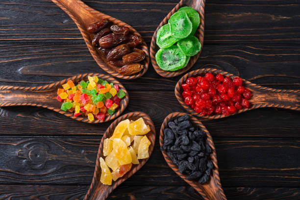 istock Group of dried and candied fruit in bowl 1596137108