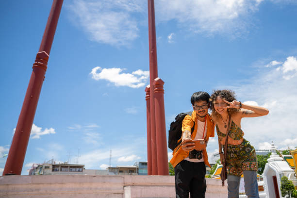 istock Couple on a memorable city sightseeing vacation. 1596163832