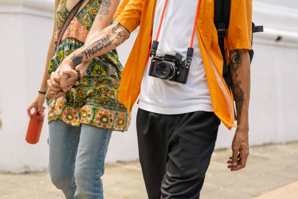 istock Couple on a memorable city sightseeing vacation. 1596164407