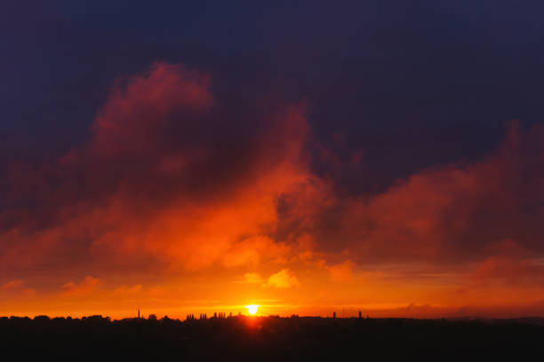 Beautiful orange sunset.