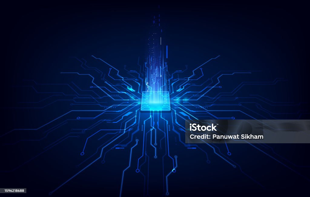 Abstract Technology Chip Processor Background Circuit Board And Html ...