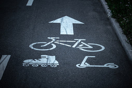 Bike and scooter lane
