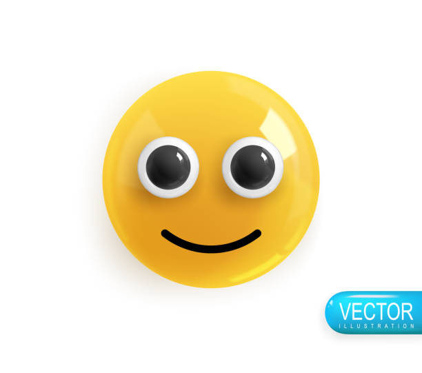 istock Emoji face. Realistic 3d design. Emoticon yellow glossy color. Icon in plastic cartoon style 1596273802