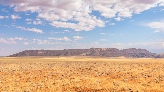 Beautiful scenery, driving from Sesriem to Swakopmund, Namibia.  Horizontal.