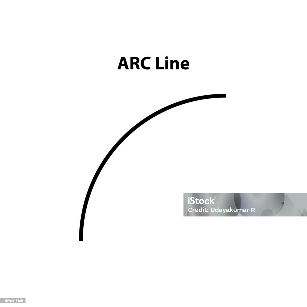 Arc Circle Line Vector Illustration On White Background Stock ...
