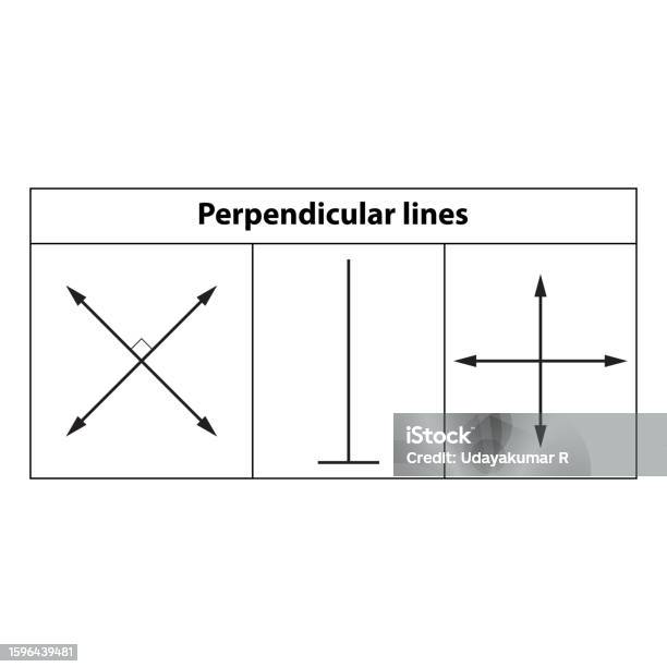 Perpendicular Line Pattern 2d Shapes Basic Lines Perpendicular Lines Vector Illustration On White ...