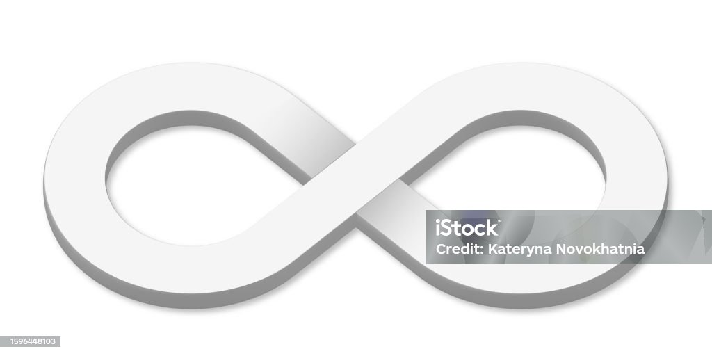 Infinity Sign Web White 3d Infinity Symbol With Shadow On White Background Endless Vector ...