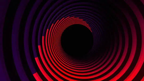 Photo of 4k Retro Video Game Warp Tunnel Background Abstract