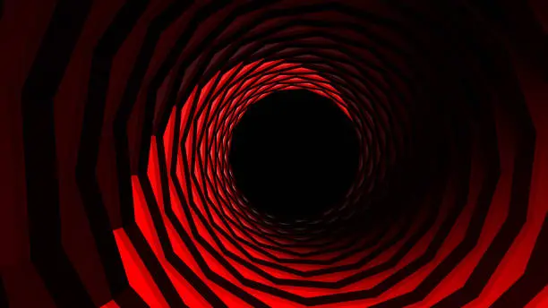 Photo of 4k Retro Video Game Warp Tunnel Background Abstract