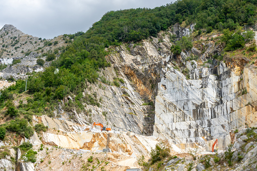 carrara quarry, rocky mountain landscape