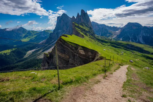 Seceda mountain in the Dolomites, South Tyrol, Italy