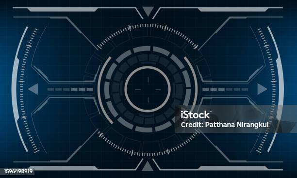 Hud Scifi Interface Screen View Blue Design Virtual Reality Futuristic ...