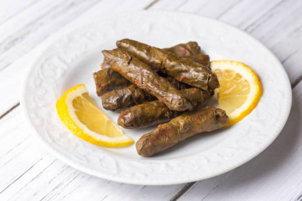 istock Turkish foods; stuffed leaves (yaprak sarmasi) 1596533296