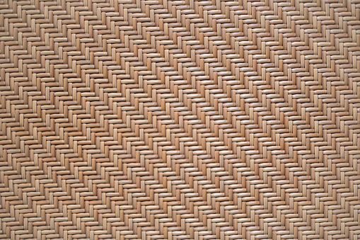 Close up of brown rattan pattern background texture