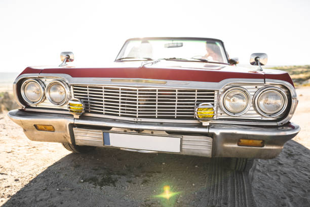 istock close-up of a retro car with front headlights 1596584935