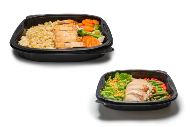istock Ready food in a container. Stewed chicken, stewed carrot, cabbage and porridge. 1596595047