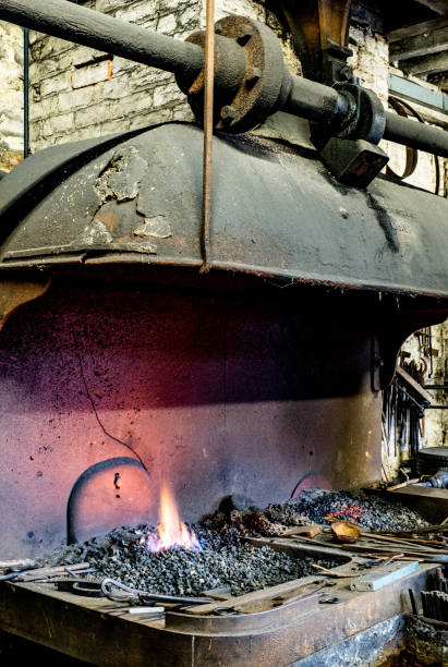 istock Cracked Wraught Iron Forge Hood At Combe Mill 1596645718