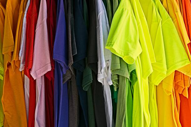 istock Colourful T-Shirts on Display 1596677318