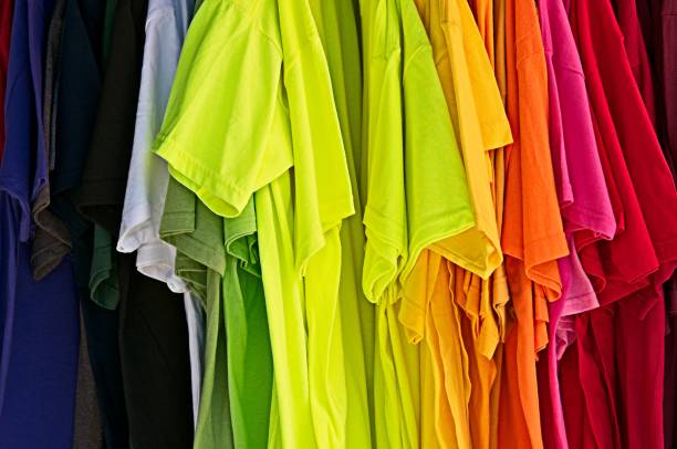 istock Colourful T-Shirts on Display 1596677326