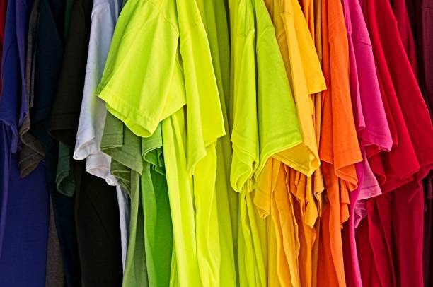 istock Colourful T-Shirts on Display 1596677328