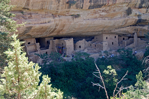 Mesa Verde, CO 08-28-2008\npueblo of the native american anasazi culture as seen from the highway above