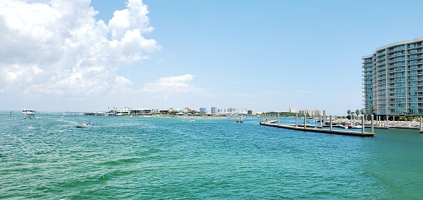 Turquoise water in Orange Beach, Alabama near Perdido Pass in July