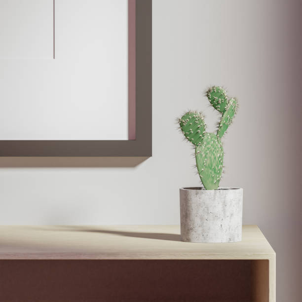 istock Mockup frame in farmhouse living room interior, 3d render 1596762862