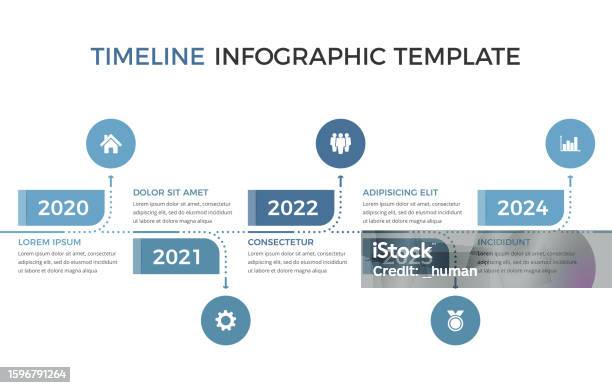 Basic Visual Timeline Timeline Infographic Template Stock Illustration - Download Image Now ...