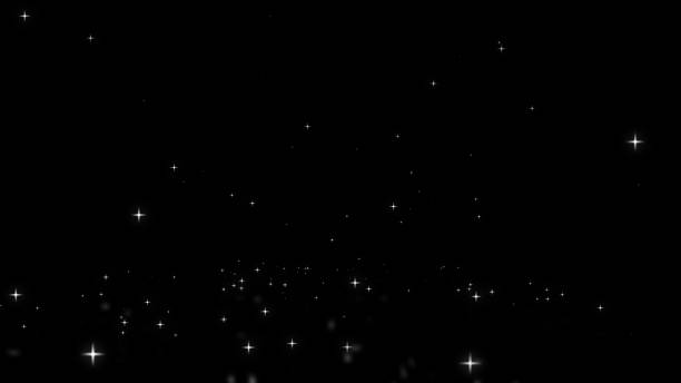 4k nocne niebo z gwiazdami błyszczącymi na czarnym tle - czarna zdjęcia i obrazy z banku zdjęć