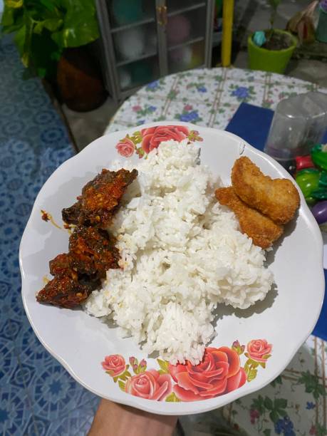 istock shot a simple plate of rice 1596851582