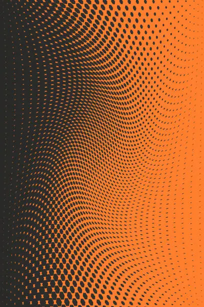 Vector illustration of Halftone geometric hexagon. Texture abstract geometric technology background. Minimal style tech wallpaper.