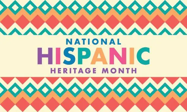 Vector illustration of National Hispanic Heritage Month design. Hispanic and Latino Americans culture. annually celebrated in United States.