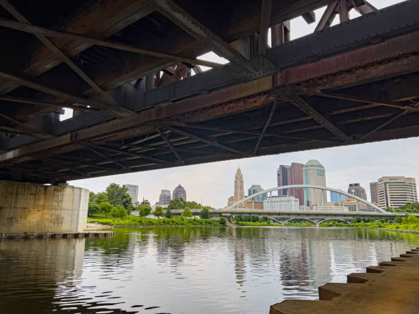 istock Vantage Point Underneath a Railroad Trestle Bridge 1596989115