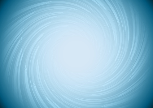 Blue swirling, spiral vortex vector illustration background