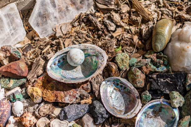 istock Pearl Like Rock Collection Crystals Pretty 1597117211