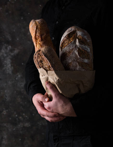 istock Fresh homemade bread with a crispy crust 1597131849