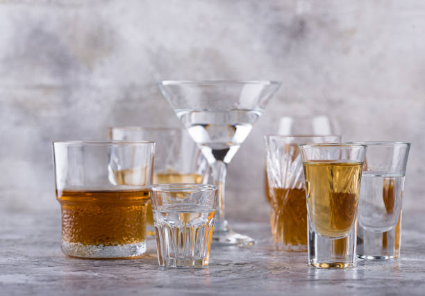 istock Assortment of various strong alcohol drinks 1597132364