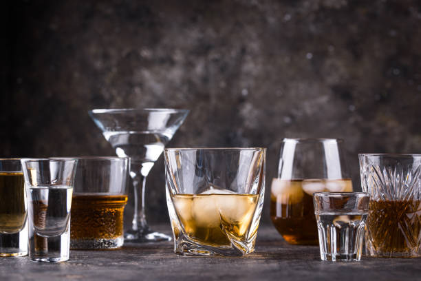 istock Assortment of various strong alcohol drinks 1597132390