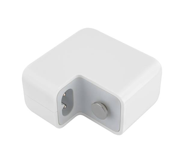 istock Power adapter for tablet laptop, on white background in insulation 1597134988