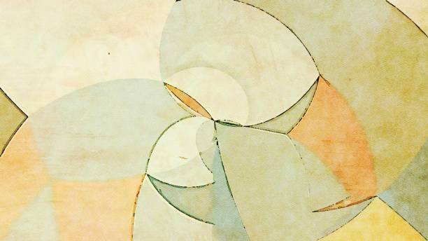 Watercolor Illustration Geometric Background