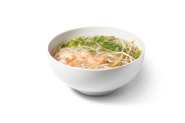 istock Pho soup with chicken in a bowl. The image is fully sharp, front to back. Clipping path. 1597176390