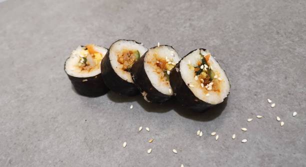 istock Kimbap rice roll Korean food 1597243475