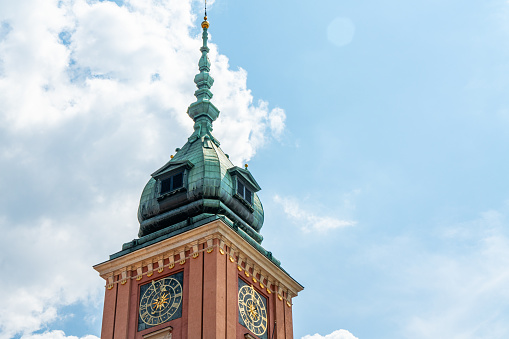 Clock Tower of the Royal Palace in Warsaw, Poland